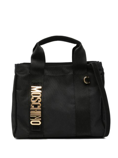 Moschino logo-plaque tote bag - Black - zdjęcie produktu nr 1