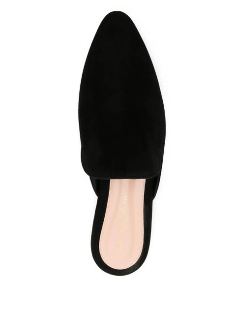 Gianvito Rossi nubuck mules - Black