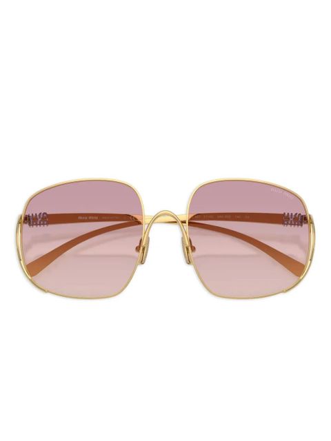 Miu Miu Eyewear oversize-frame sunglasses - Gold