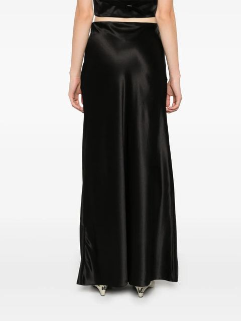 Saint Laurent silk maxi skirt - Black