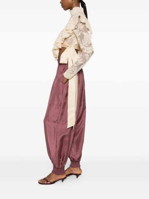ZIMMERMANN Luna ruffled lace-embroidered top - Neutrals - zdjęcie produktu nr 2
