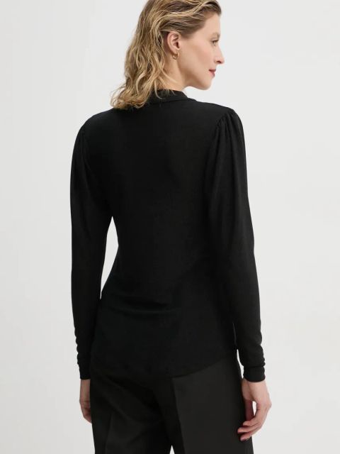 Bruuns Bazaar longsleeve damskie kolor czarny BBW4246