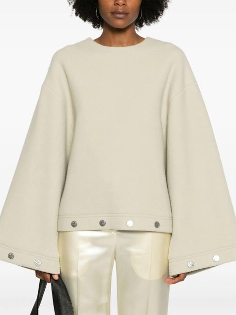 Nanushka studded bell-sleeves top - Neutrals