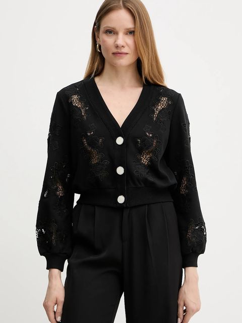 Guess kardigan damski kolor czarny lekki W5GQ11 KCWY1