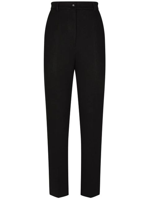 Dolce & Gabbana Milano-rib tapered-leg trousers - Black - zdjęcie produktu nr 1