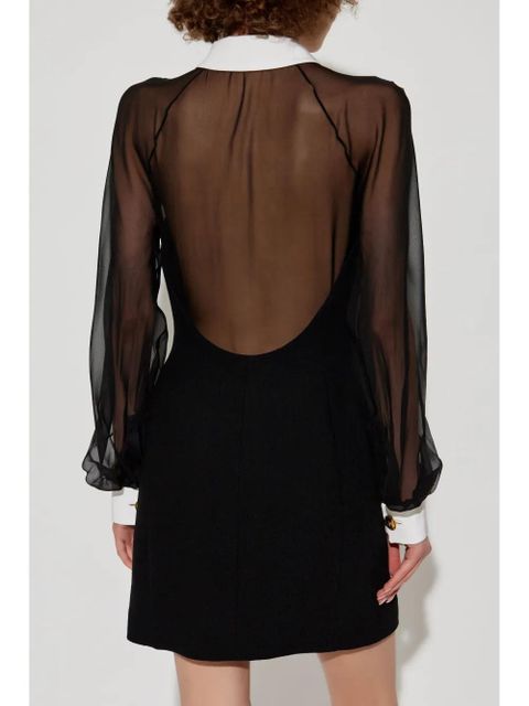 Versace panelled bustier mini dress - Black