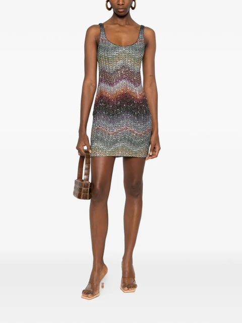 Missoni scoop-neck mini dress - Grey - zdjęcie produktu nr 2