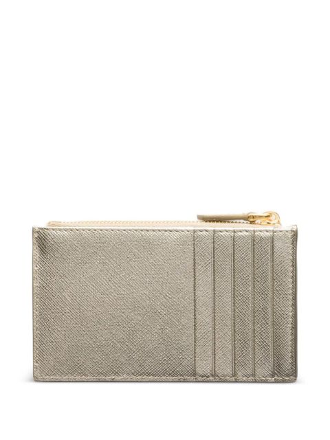 Prada logo zip wallet - Silver