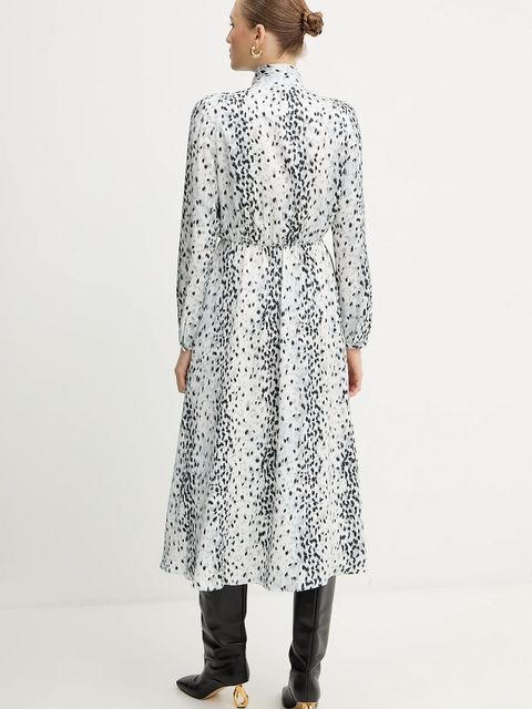 Karl Lagerfeld sukienka kolor biały midi rozkloszowana A4W13038