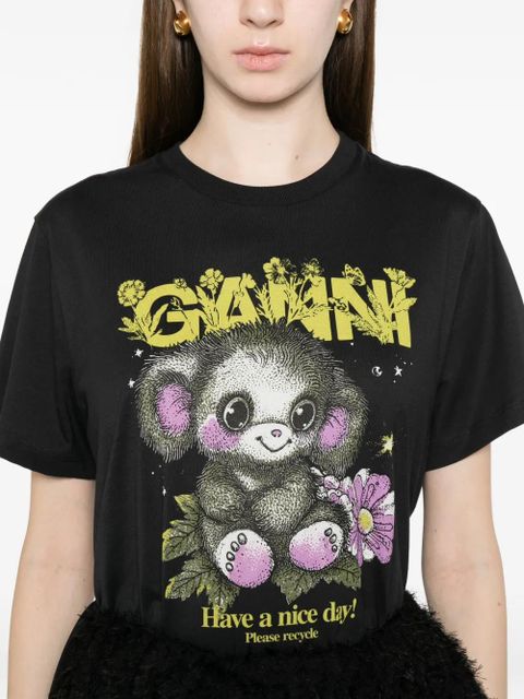 GANNI graphic T-shirt - Black