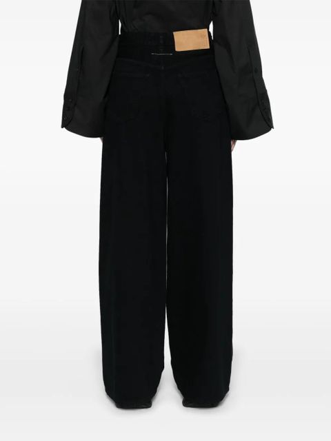 MM6 Maison Margiela wide-leg cotton jeans - Black - zdjęcie produktu nr 2