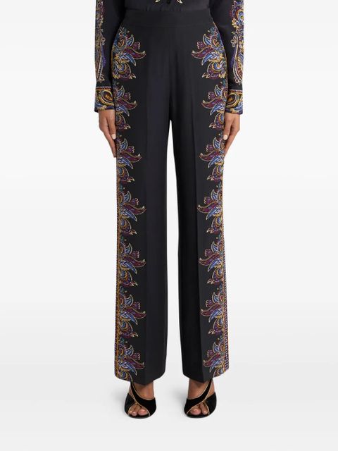 ETRO pressed crease paisley trousers - Black - zdjęcie produktu nr 2