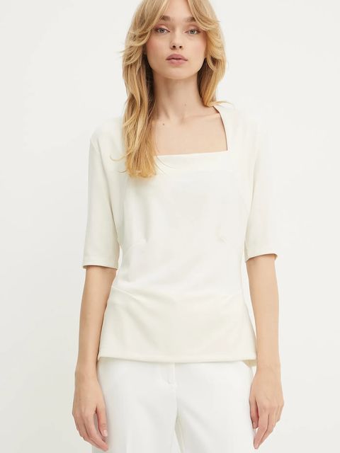 BOSS t-shirt damskie kolor beżowy 50541894 - zdjęcie produktu nr 1