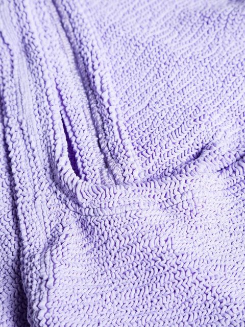 Hunza G shirred-effect swimsuit - Purple
