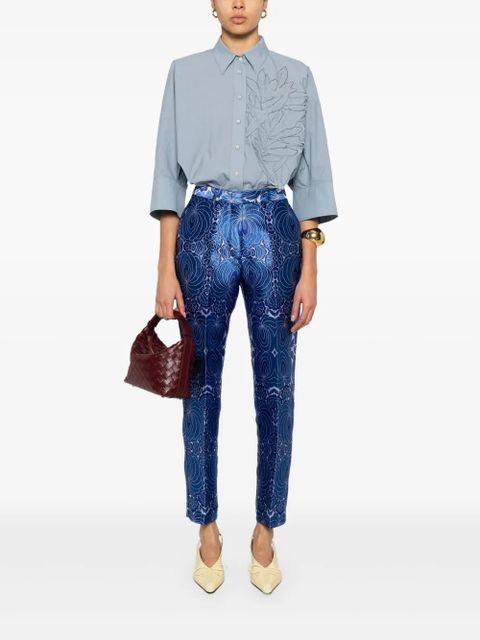 ETRO jacquard-lace trousers - Blue - zdjęcie produktu nr 2