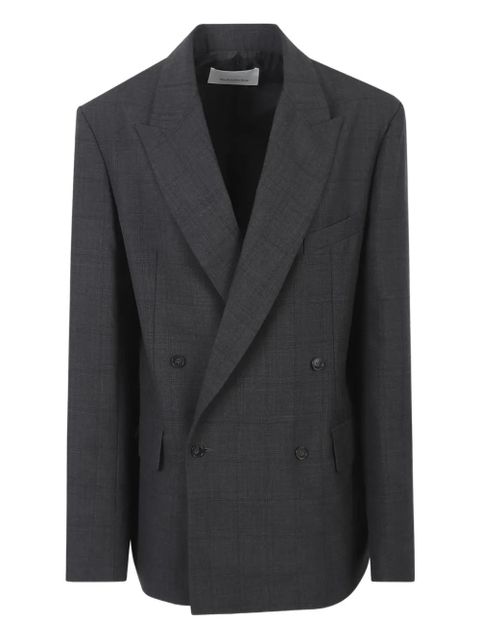 The Frankie Shop Nework plaid double-breasted blazer - Grey - zdjęcie produktu nr 1