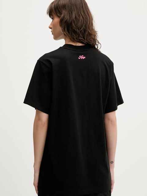 HUGO t-shirt bawełniany damski kolor czarny 50539107