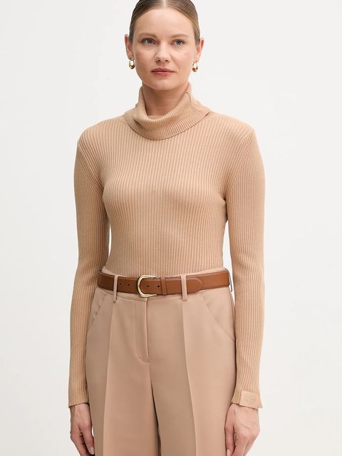 Marc Aurel longsleeve kolor beżowy z golfem 8895-8001-82020 - zdjęcie produktu nr 1