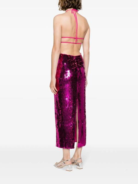 Cult Gaia Tasmina sequinned maxi dress - Pink