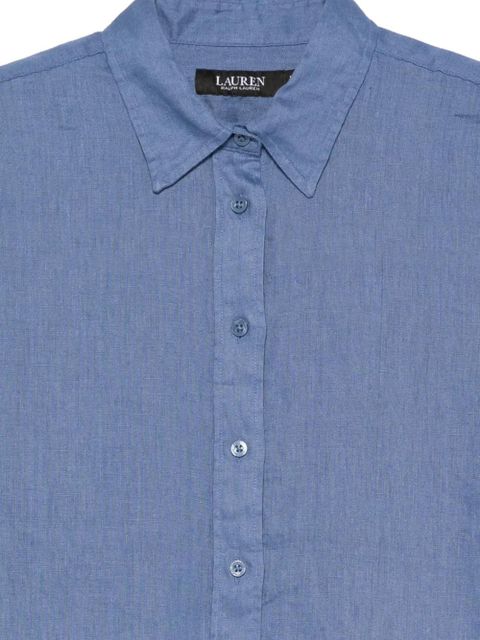 Lauren Ralph Lauren linen long-sleeve shirt - Blue