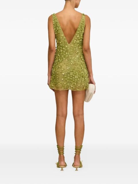 Cult Gaia Sapphira floral V-neck dress - Green