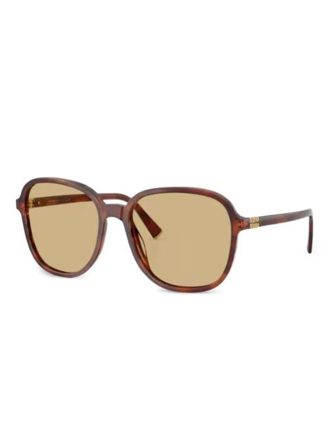 Miu Miu Eyewear round-frame tinted sunglasses - Brown - zdjęcie produktu nr 1