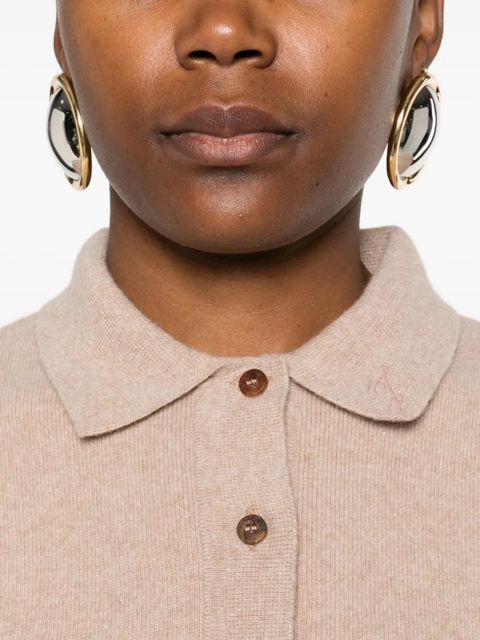 Jacquemus button polo-neck sweater - Neutrals