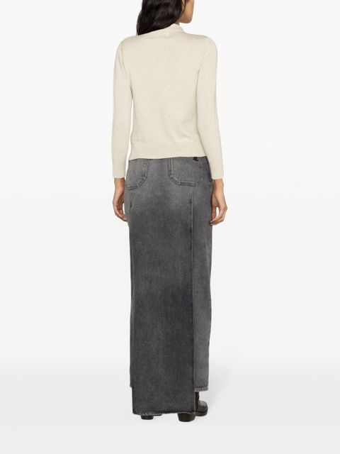 MARANT ÉTOILE Nola knitted polo sweatshirt - Neutrals