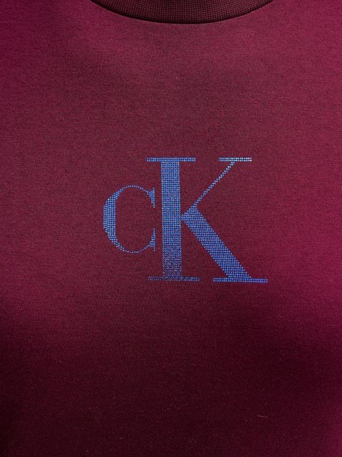 Calvin Klein Jeans t-shirt bawełniany damski kolor fioletowy LV047E804G