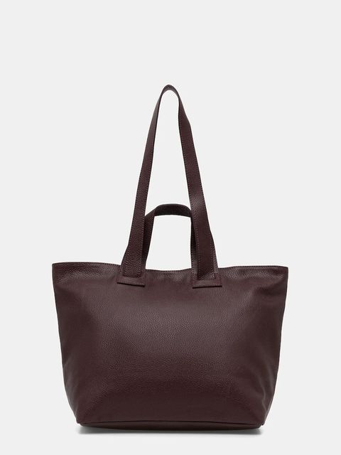 Answear.LAB torebka skórzana kolor bordowy - zdjęcie produktu nr 1