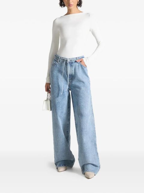 Manière De Voir Eva boat-neck long-sleeve bodysuit - White - zdjęcie produktu nr 2