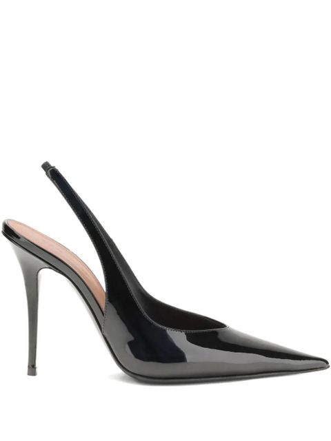 Amina Muaddi 105mm Anok Sling slingback pointed-toe pumps - Black - zdjęcie produktu nr 1