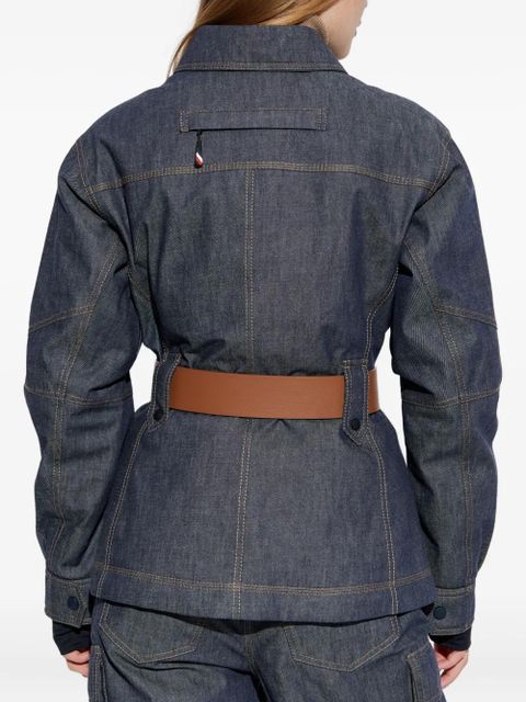 Moncler Grenoble belted denim jacket - Blue