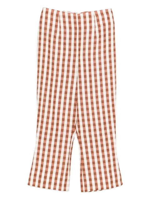 Faithfull the Brand Gingham pattern trousers - Brown - zdjęcie produktu nr 1