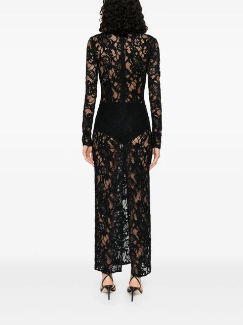 MANURÍ laced midi dress - Black