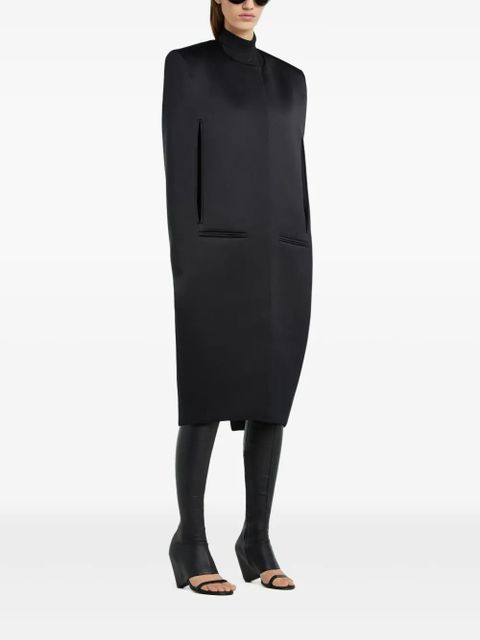 Courrèges satin-finish coat - Black