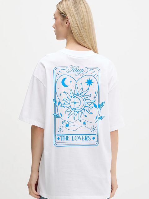 Hugo Blue t-shirt bawełniany damski kolor biały 50547957