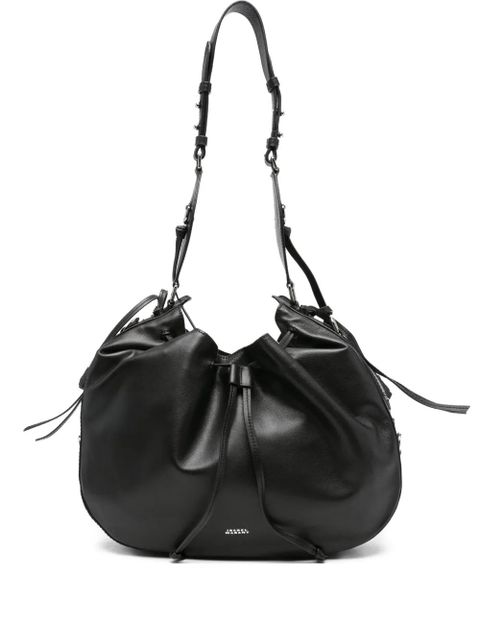 ISABEL MARANT drawstring leather shoulder bag - Black - zdjęcie produktu nr 1