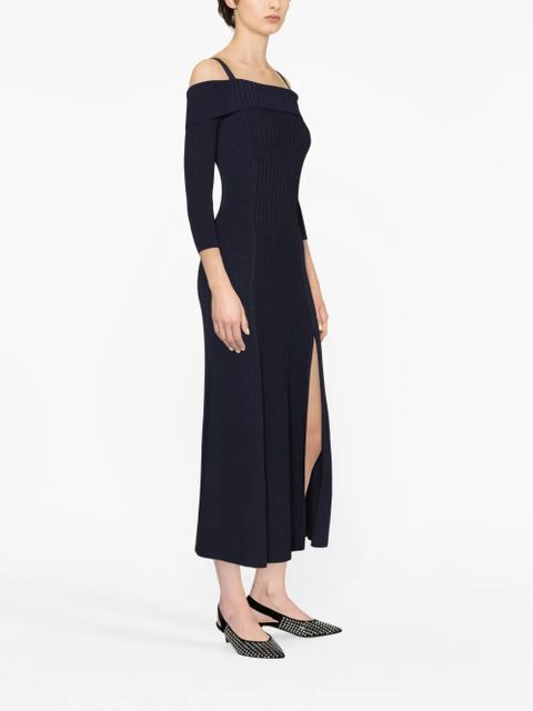 GANNI off-shoulder midi dress - Blue - zdjęcie produktu nr 2