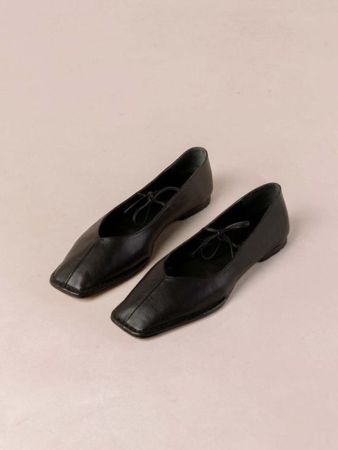 Alohas baleriny skórzane Sway kolor czarny S00191.25