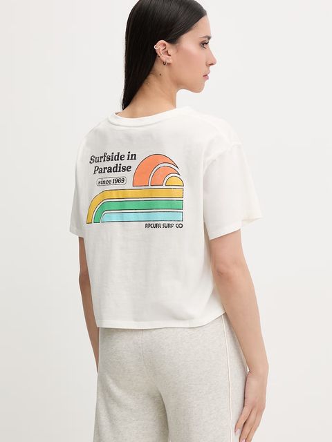 Rip Curl T-shirt damski bawełniany SURF SIDE - zdjęcie produktu nr 2