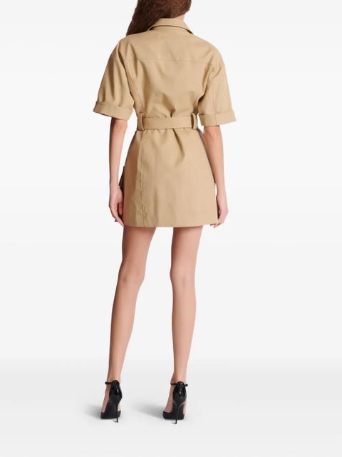 Balmain lace-up mini dress - Neutrals