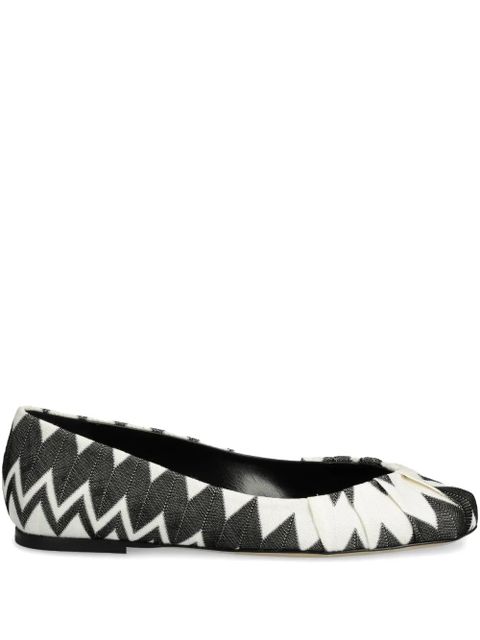 Missoni zigzag-print ballerinas - Black - zdjęcie produktu nr 1