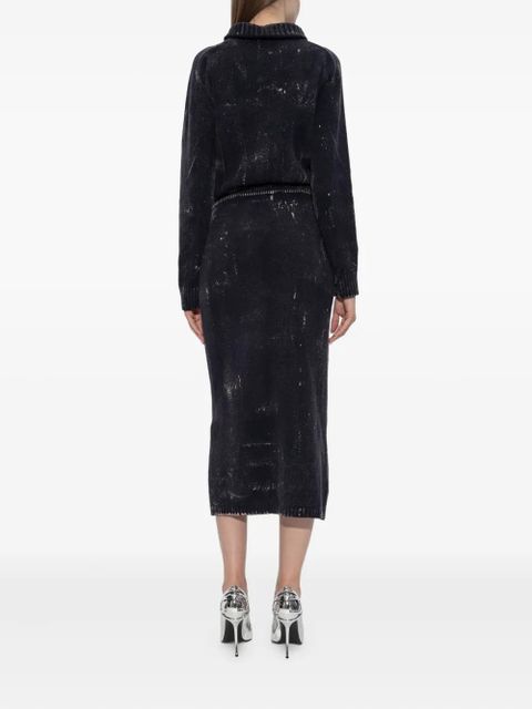 Diesel M-marcelle quarter-zip dress - Black