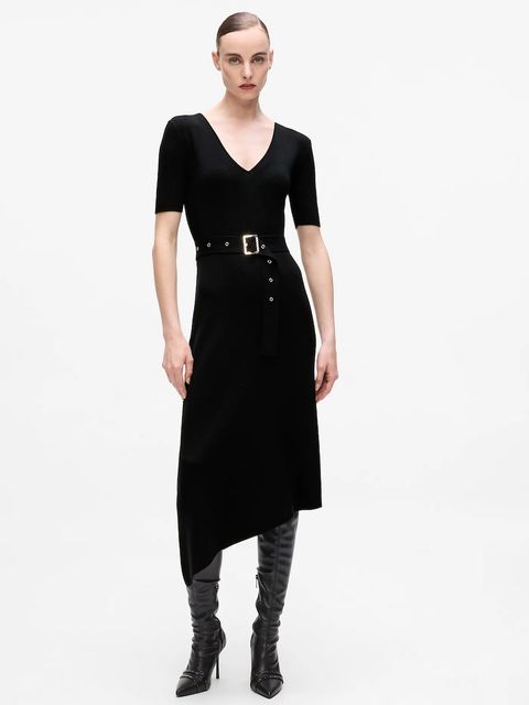 Karl Lagerfeld sukienka kolor czarny midi dopasowana A4W13026 - zdjęcie produktu nr 1