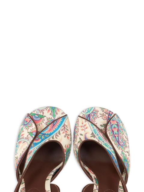 ETRO printed ankle-strap sandals - Neutrals