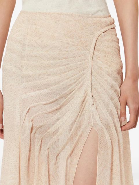 ISABEL MARANT Taylora ruffle asymmetric skirt - Neutrals