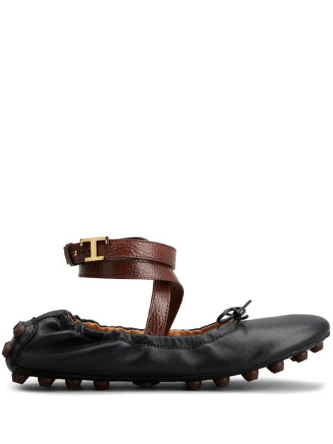 Tod's Gommino leather ballerina shoes - Black - zdjęcie produktu nr 1