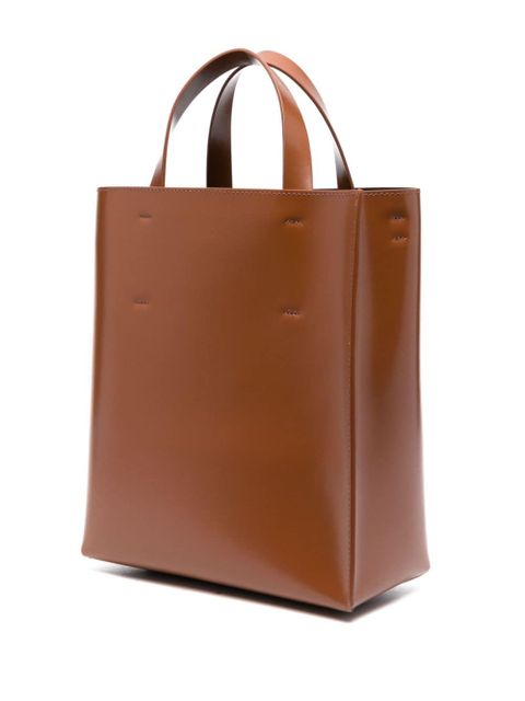 Marni small Museo leather tote bag - Brown - zdjęcie produktu nr 2