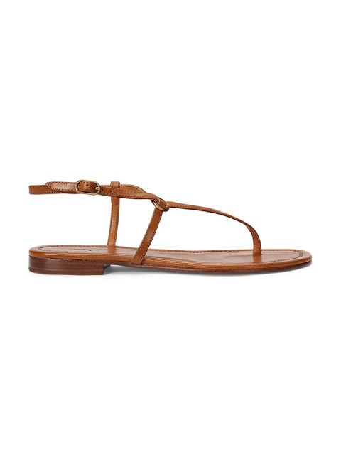 Polo Ralph Lauren sandały skórzane Plo Rng Br Sandal damskie kolor brązowy 818932586001 - zdjęcie produktu nr 1